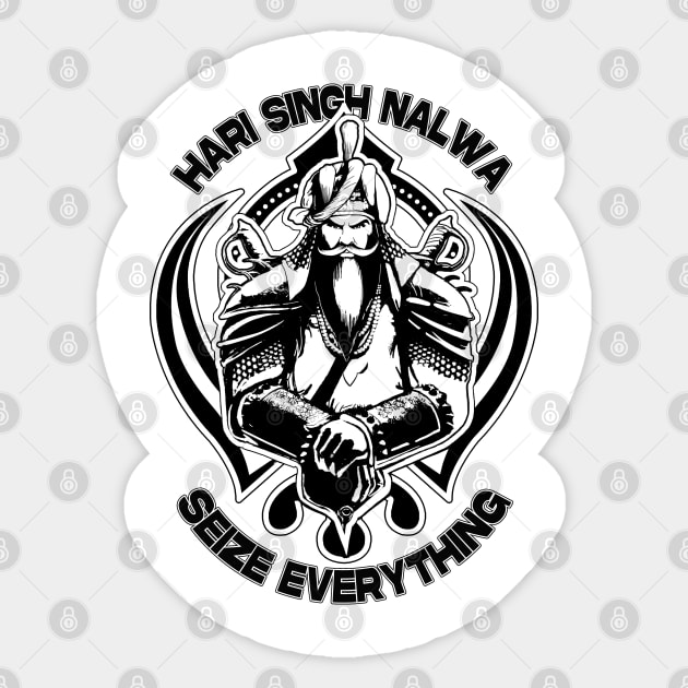 Hari Singh Nalwa Sticker by George Emmanual Art